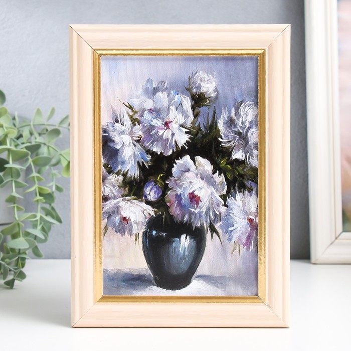 Ключница Ключница "Белые пионы" дуб молочный 15х21 см