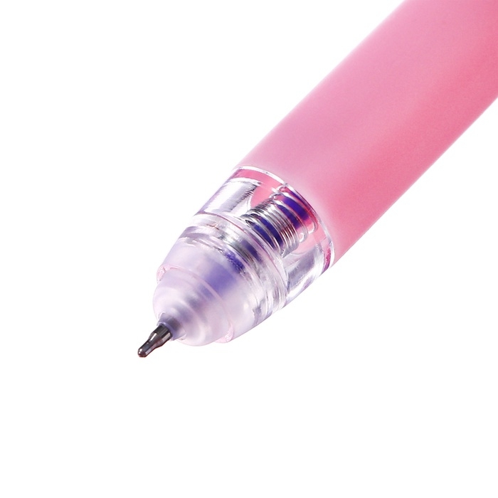 Ручка гелевая пиши-стирай Ручка гелевая пиши-стирай "Зверушка", автоматическая, узел 0,5 мм, стержень синий, розовая