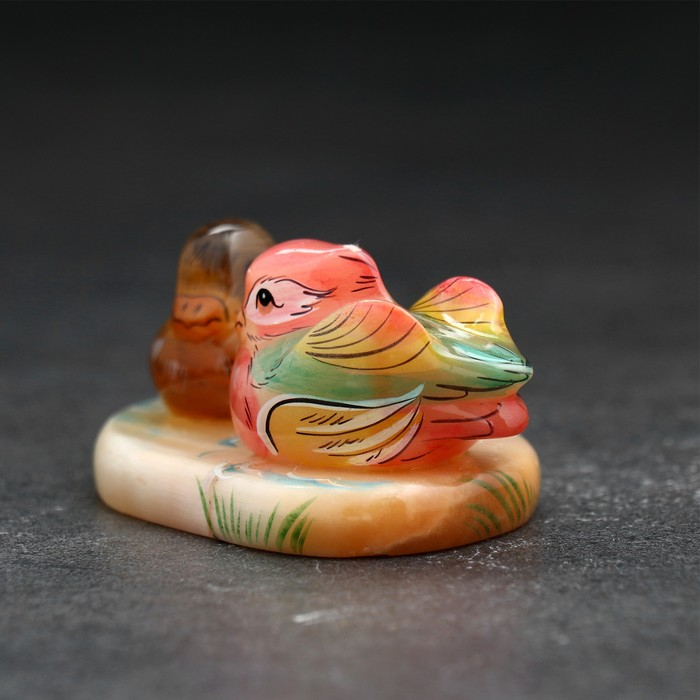 Сувенир «Птички мандаринки», 9,5×7×4 см, селенит Сувенир «Птички мандаринки», 9,5×7×4 см, селенит