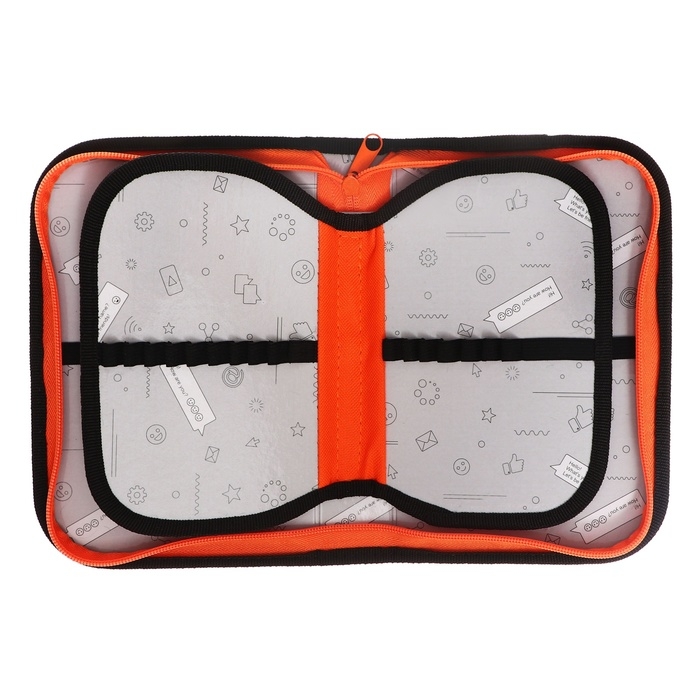 Пенал 3 секции, вкладка внутри, 140 х 210 х 40 мм, тканевый, Calligrata TOP Block Пенал 3 секции, вкладка внутри, 140 х 210 х 40 мм, тканевый, Calligrata TOP Block "Гуси"