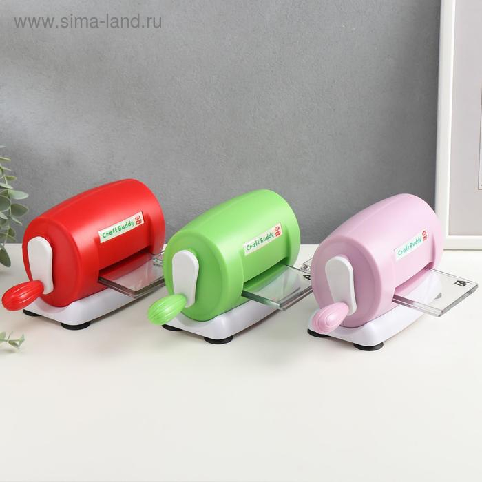 Машинка для вырубки и тиснения МИКС 21,2х11,5х9 см + 2 пластины пластик 7,8х16 см