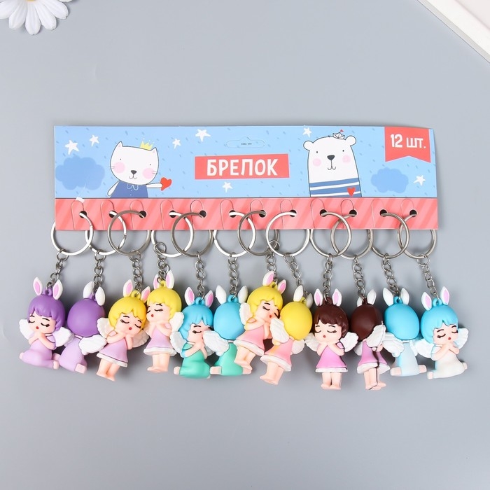 Брелок резина  Брелок резина "Малышка-ангелочек" МИКС 2,2х4,2х7 см