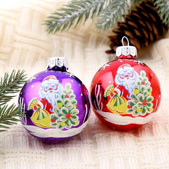 Шар Шар "Новогодний " d-6 см, микс