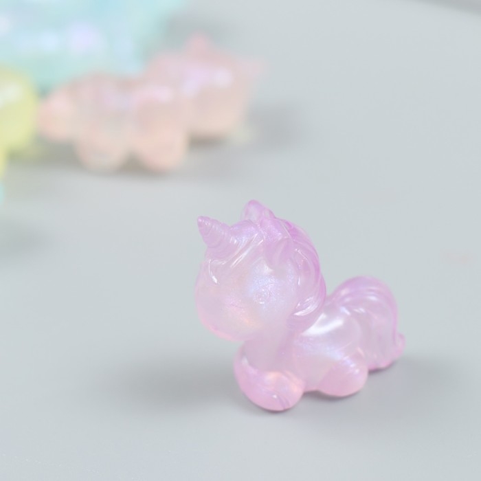 Бусины пластик Бусины пластик "Единороги. Цветные, полупрозрачные" набор 25 гр МИКС 1,1х2,7х2,7 см