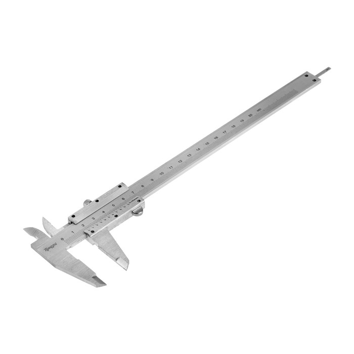 Штангенциркуль ТУНДРА, металлический, с глубиномером, цена деления 0.05 мм, 200 мм Штангенциркуль ТУНДРА, металлический, с глубиномером, цена деления 0.05 мм, 200 мм