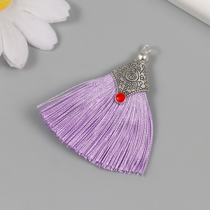 Декор для творчества текстиль Декор для творчества текстиль "Кисть Восток" фиолетовый набор 2 шт 1,6х4,5 см