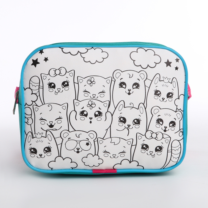 Сумка детская для девочки через плечо  Сумка детская для девочки через плечо "Милые котята" 17х13х5 см