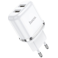 Сетевое зарядное устройство Hoco N4, 2 USB - 2.4 А, белый