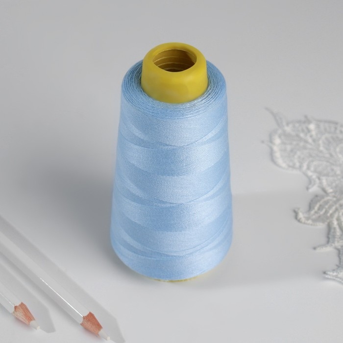 Нитки 40/2, 2700 м, цвет небесно-голубой Нитки 40/2, 2700 м, цвет небесно-голубой