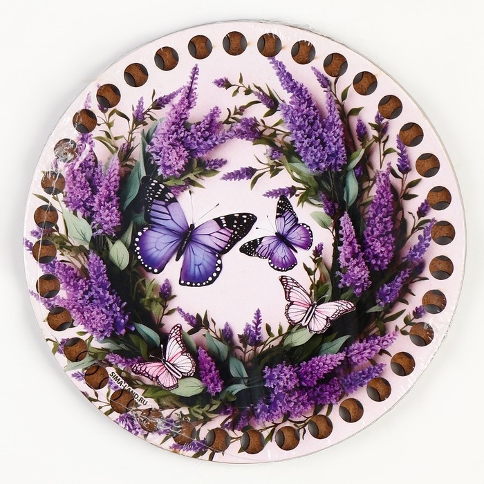 Донышки для вязания 2 в 1 «Весенняя нежность», круг 15 см, хдф 3 мм Донышки для вязания 2 в 1 «Весенняя нежность», круг 15 см, хдф 3 мм