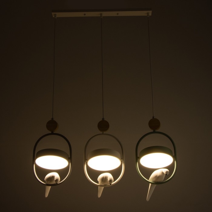 Светильник BayerLux Светильник BayerLux "Пиатти голубь" 3LED 72Вт 3000-6000К зеленый белый серый 22х22х43-85 см 766591