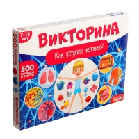 Настольная игра «Викторина. Как устроен человек?», 7-12 лет