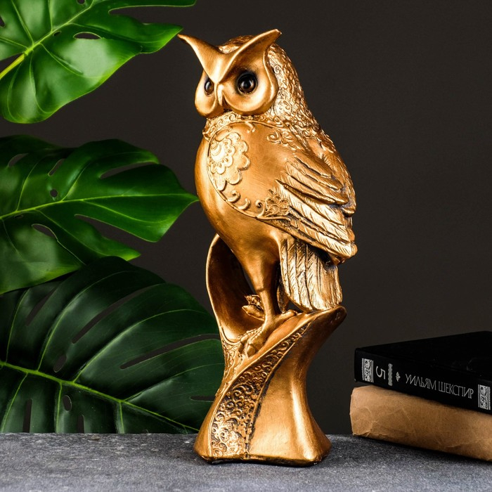 Фигура Фигура "Мудрый филин" бронза, 14х34см