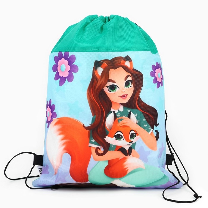 Мешок для обуви «Девочка с лисёнком» нетканное полотно, размер 30 х 40 см Мешок для обуви «Девочка с лисёнком» нетканное полотно, размер 30 х 40 см