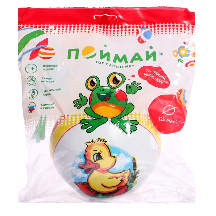 Мяч резиновый, с рисунком, диаметр 12,5 см, цвета МИКС Мяч резиновый, с рисунком, диаметр 12,5 см, цвета МИКС