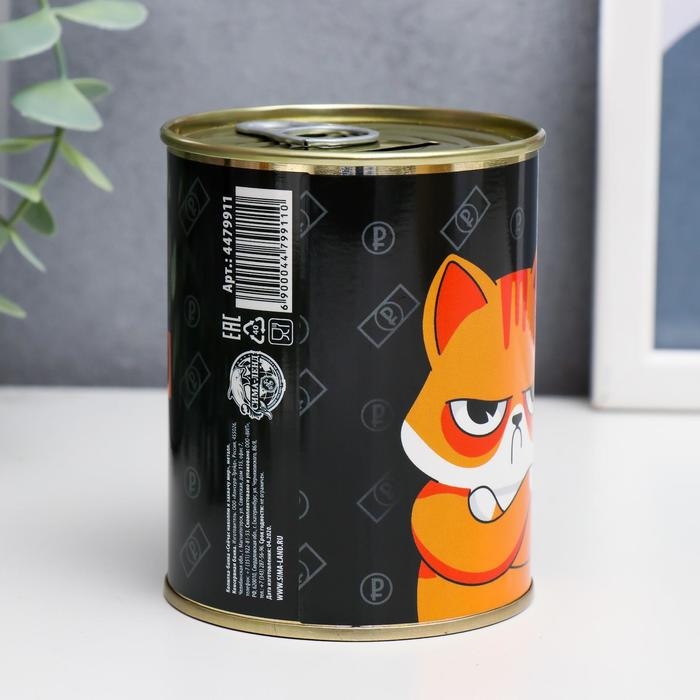 Копилка-банка металл Копилка-банка металл "Сейчас накоплю и захвачу Мир" 7,3х9,5 см