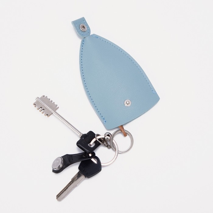 Ключница, длина 11,5 см, кольцо, цвет голубой Ключница, длина 11,5 см, кольцо, цвет голубой