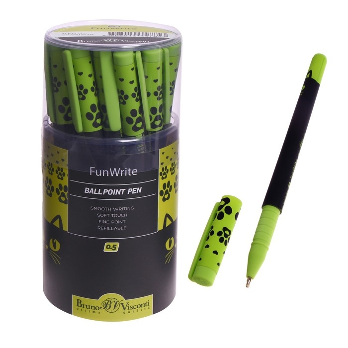 Ручка шариковая FunWrite «Чёрный кот», узел 0.5 мм, синие чернила, матовый корпус Silk Touch Ручка шариковая FunWrite «Чёрный кот», узел 0.5 мм, синие чернила, матовый корпус Silk Touch