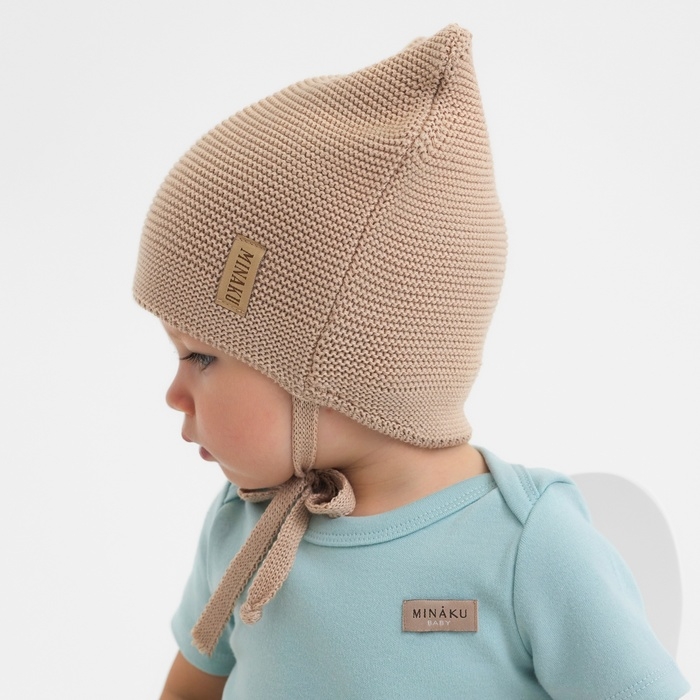 Шапка детская MINAKU  р-р 46-48, цвет бежевый