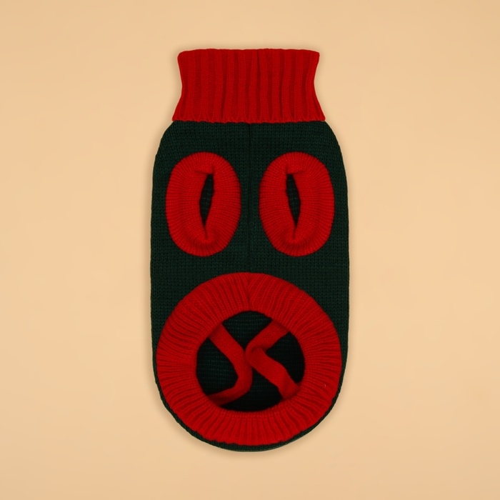 Свитер  Свитер "Рога удачи", размер S (ДС 25 см, ОШ 23, ОГ 26-45), зелёный