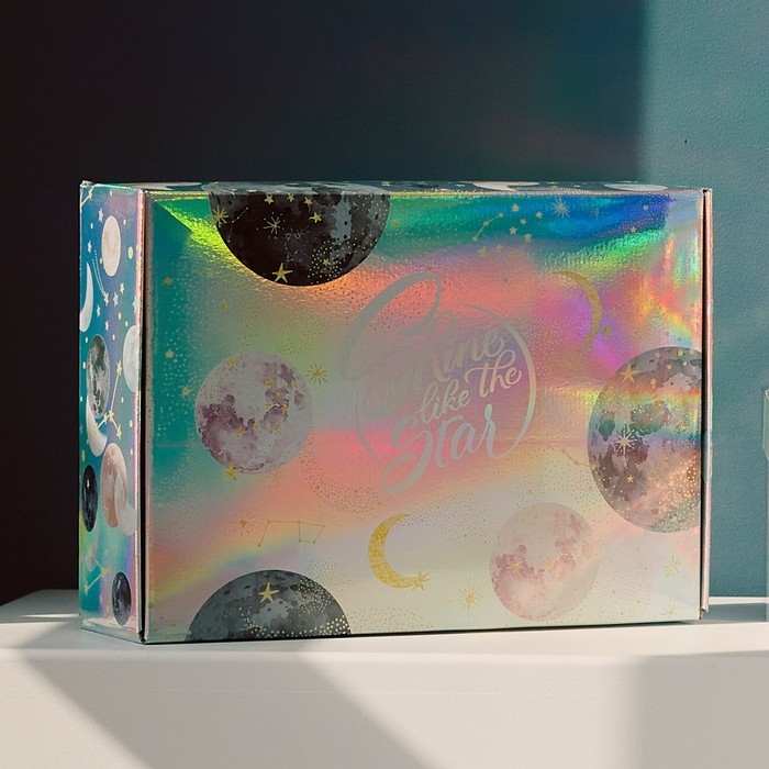 Коробка подарочная складная, упаковка, «Космос: Shine», 30,5 х 22 х 9,5 см Коробка подарочная складная, упаковка, «Космос: Shine», 30,5 х 22 х 9,5 см