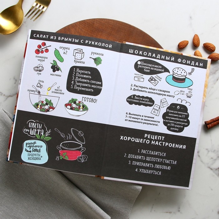 Книга для записи рецептов и блокнот список покупок  Книга для записи рецептов и блокнот список покупок "Мои любимые рецепты"