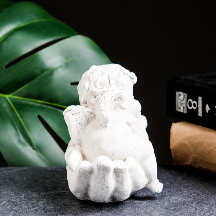 Фигура  Фигура "Ангелочек на ладони спит" состаренный, 16х10х8см