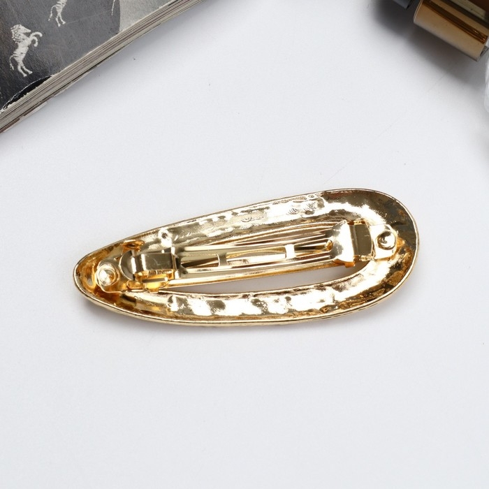 Заколка-автомат для волос Заколка-автомат для волос "Либерти лава" невидимка, 2,5х7 см, золото