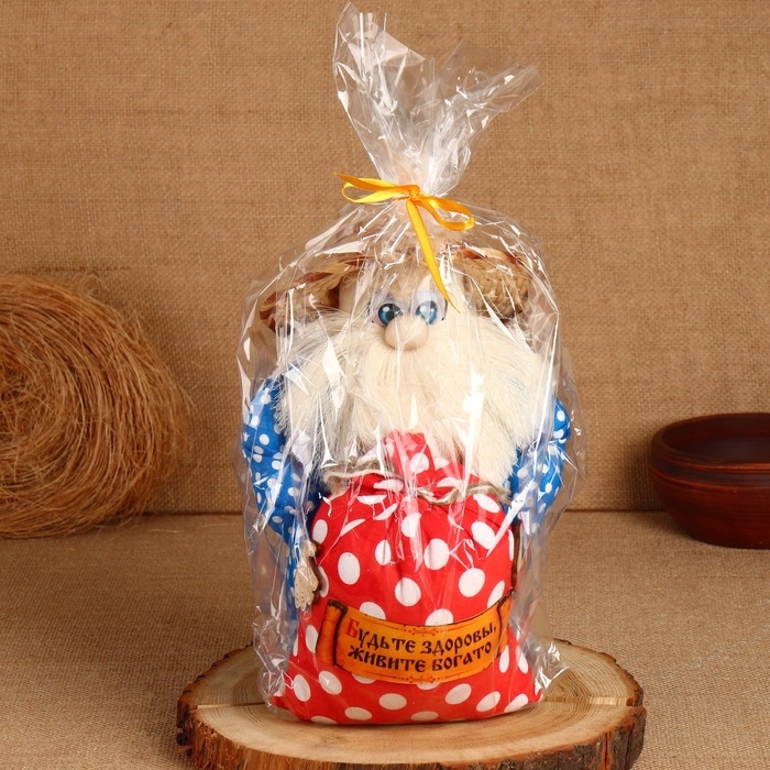 Домовой Фёдор Домовой Фёдор "Будьте здоровы, живите богато", с мешком, 30 х 20 см, микс