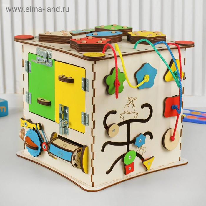 Бизикуб «Развивающий куб», без электрики 25×25 см Бизикуб «Развивающий куб», без электрики 25×25 см