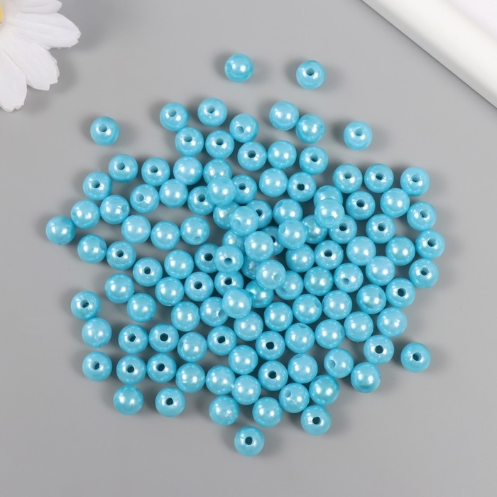 Набор бусин Набор бусин "Жемчуг" d 8 мм, 250 гр, серо-голубой