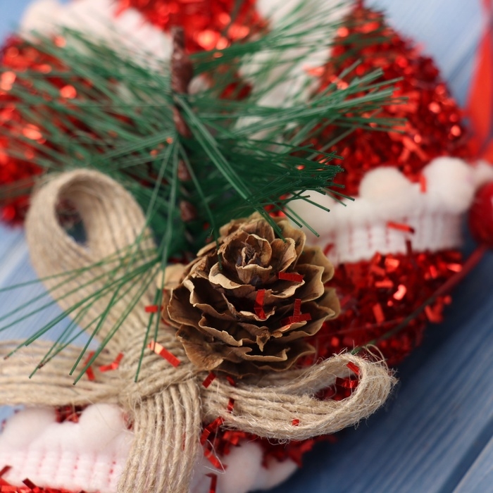 Украшение ёлочное Украшение ёлочное "Новогодний леденец" 18х7,5 см, красно-белый