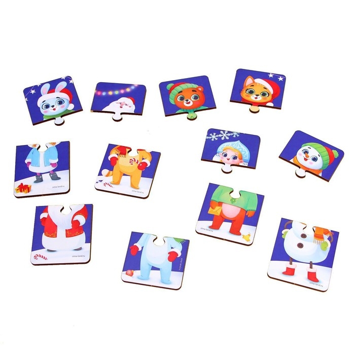 Пазлы-половинки «Новый год! Новогодняя кутерьма»