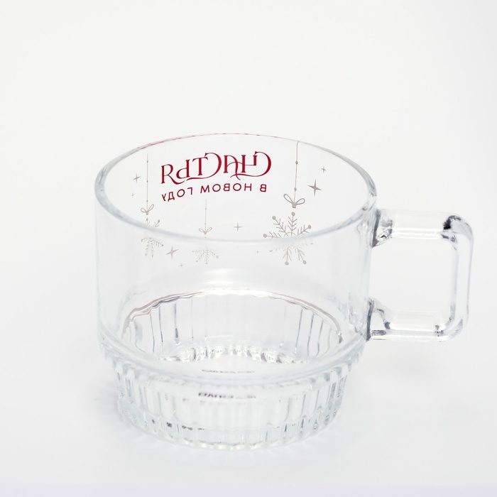Новый год. Кружка стеклянная &laquo;Счастья&raquo;, 270 мл