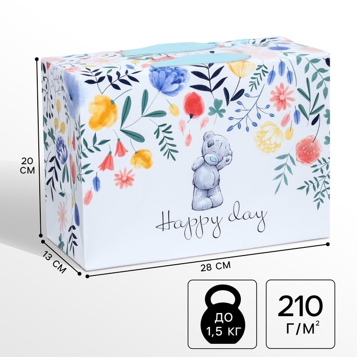 Пакет-коробка  Пакет-коробка "Happy Day", Me To You, 20x28x13 см, упаковка, Me To You