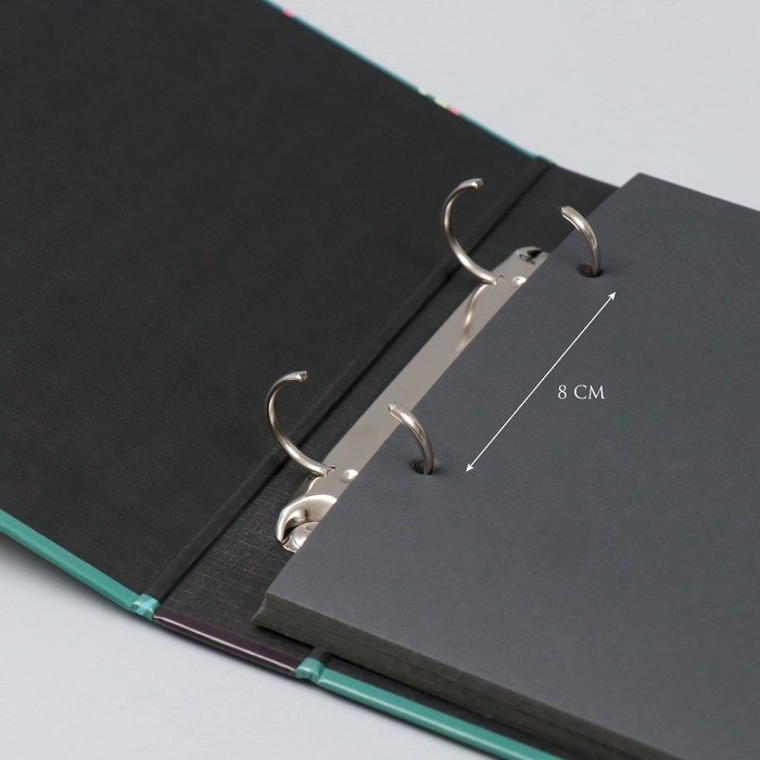 Фотоальбом 25 листов (наклейки+кольца)  Фотоальбом 25 листов (наклейки+кольца) "Цветочный. Цветы & ты" 19х27х3 см