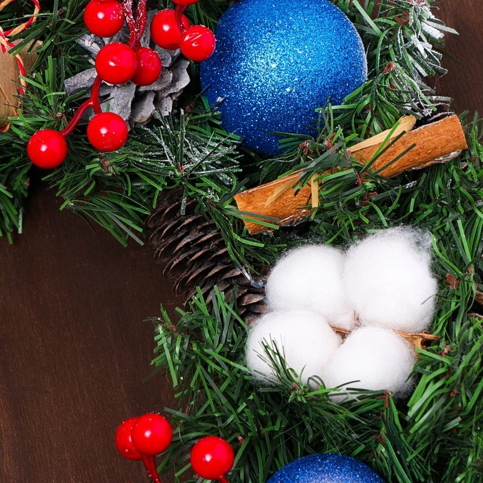 Новый год. Венок праздничный «Морозное утро»,45 см, ручная работа Новый год. Венок праздничный «Морозное утро»,45 см, ручная работа