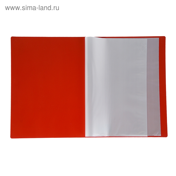 Папка с 20 вкладышами А4, 500 мкм, Calligrata, текстура Папка с 20 вкладышами А4, 500 мкм, Calligrata, текстура "песок", красная
