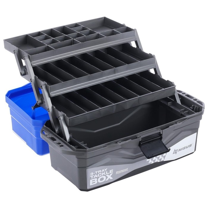 Ящик рыболовный Tackle Box трёхполочный NISUS, синий Ящик рыболовный Tackle Box трёхполочный NISUS, синий