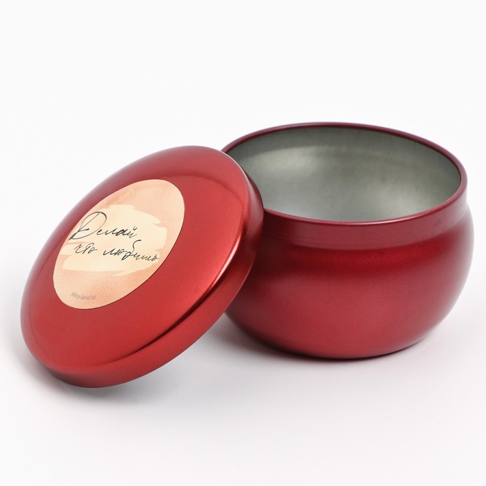 Банка для изготовления свечей с наклейкой «Делай что любишь», 6,5 х 3,8 см. Банка для изготовления свечей с наклейкой «Делай что любишь», 6,5 х 3,8 см.