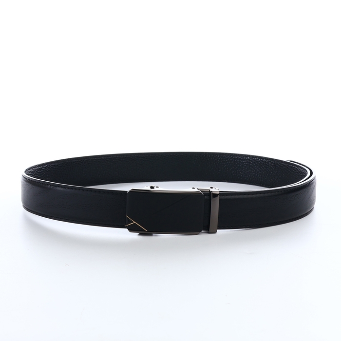 Ремень мужской, ширина 3,6 см, пряжка автомат, цвет чёрный Ремень мужской, ширина 3,6 см, пряжка автомат, цвет чёрный