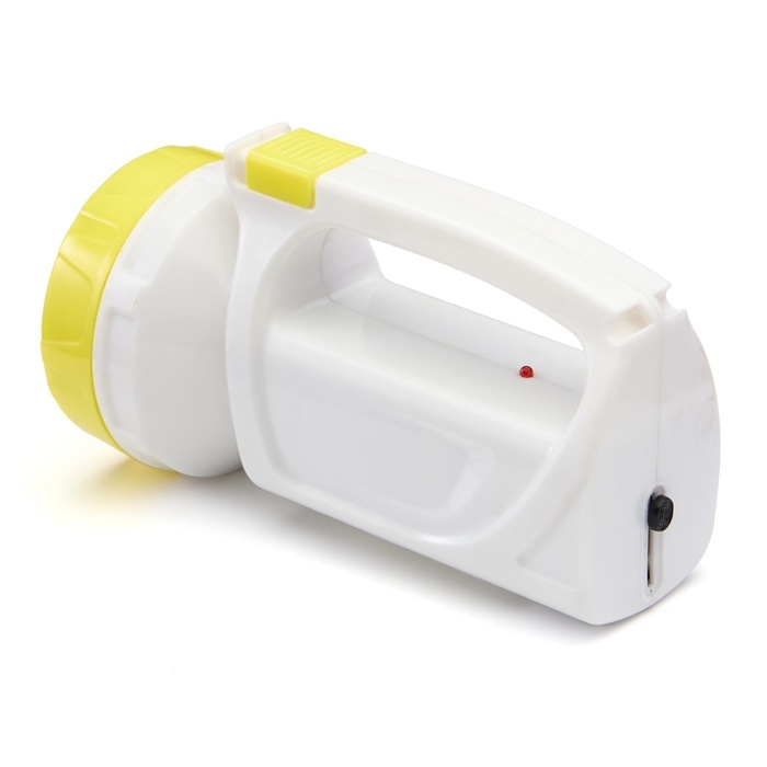 Фонарь ручной аккумуляторный  Фонарь ручной аккумуляторный "Мастер К.", MHA-W3D2 (3 В),800 мАч, 1 Вт+3 Вт,100 лм, желтый