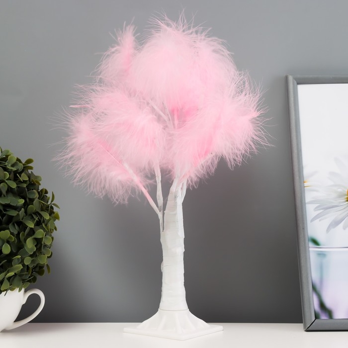 Ночник Ночник "Перья" LED розовый 17x18x35 см