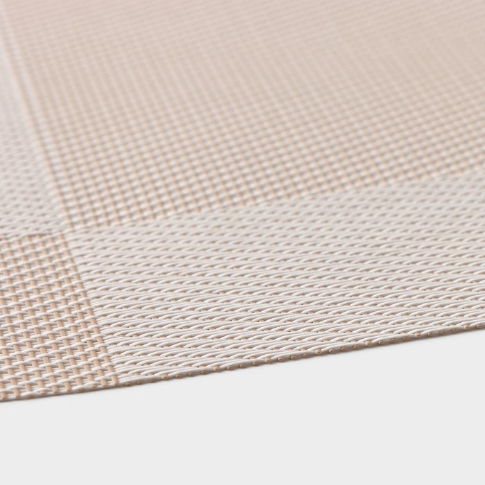 Салфетка сервировочная на стол Доляна «Шахматы», 45×30 см, цвет бежевый Салфетка сервировочная на стол Доляна «Шахматы», 45×30 см, цвет бежевый