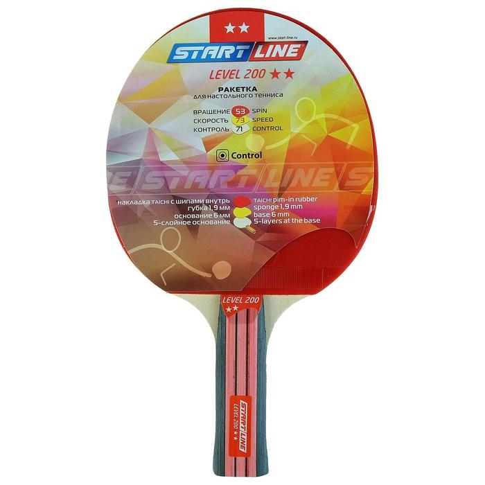 Ракетка для настольного тенниса Start line Level 200 с анатомической ручкой Ракетка для настольного тенниса Start line Level 200 с анатомической ручкой