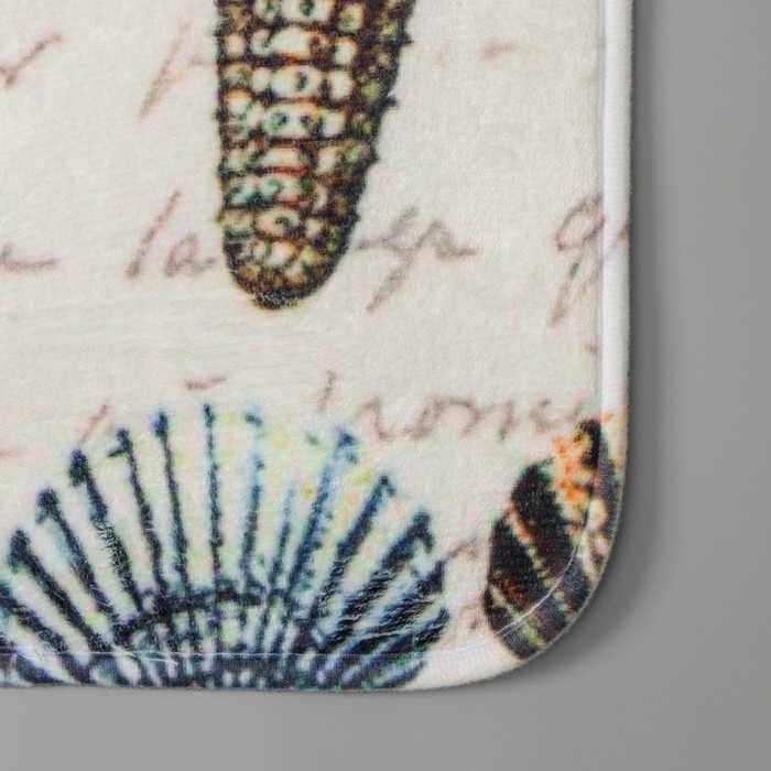 Набор ковриков для ванной и туалета Доляна «На дне», 2 шт: 40×45, 45×75 см