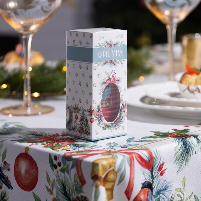 Светодиодная фигура «Красный фонарь с котиками» 5 × 12 × 5 см, пластик, батарейки AG13х3 (в комплекте), свечение тёплое белое