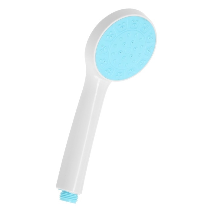 Душевая лейка ZEIN Z0210, 1 режим, пластик, цвет белый с синей вставкой Душевая лейка ZEIN Z0210, 1 режим, пластик, цвет белый с синей вставкой