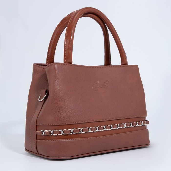 Сумка-тоут Сумка-тоут "Оливи" на молнии, цвет коричневый