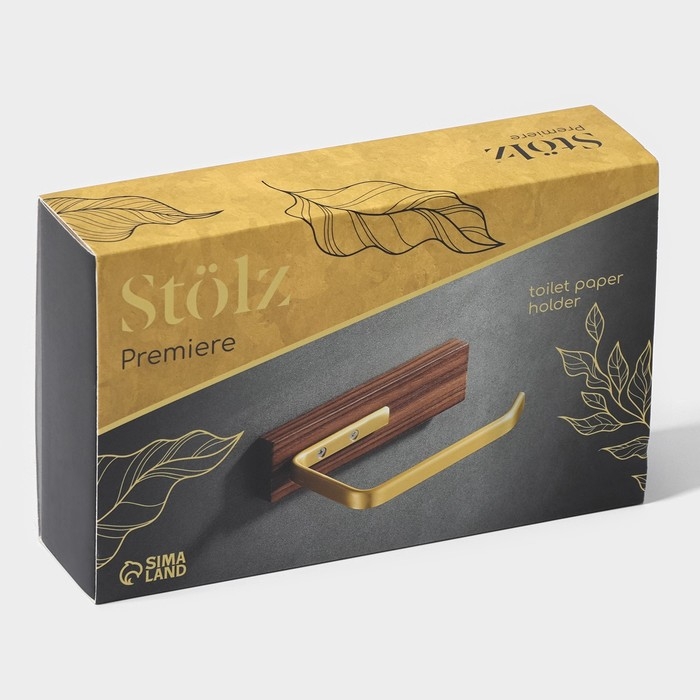 Держатель для туалетной бумаги Stölz Hölzern Premiere, ореховое дерево, алюминий, цвет коричневый Держатель для туалетной бумаги Stölz Hölzern Premiere, ореховое дерево, алюминий, цвет коричневый